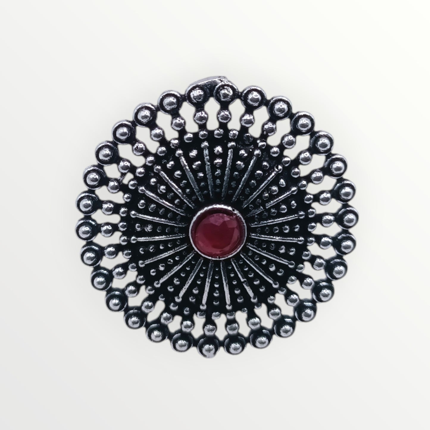The Crimson Sunburst Ring