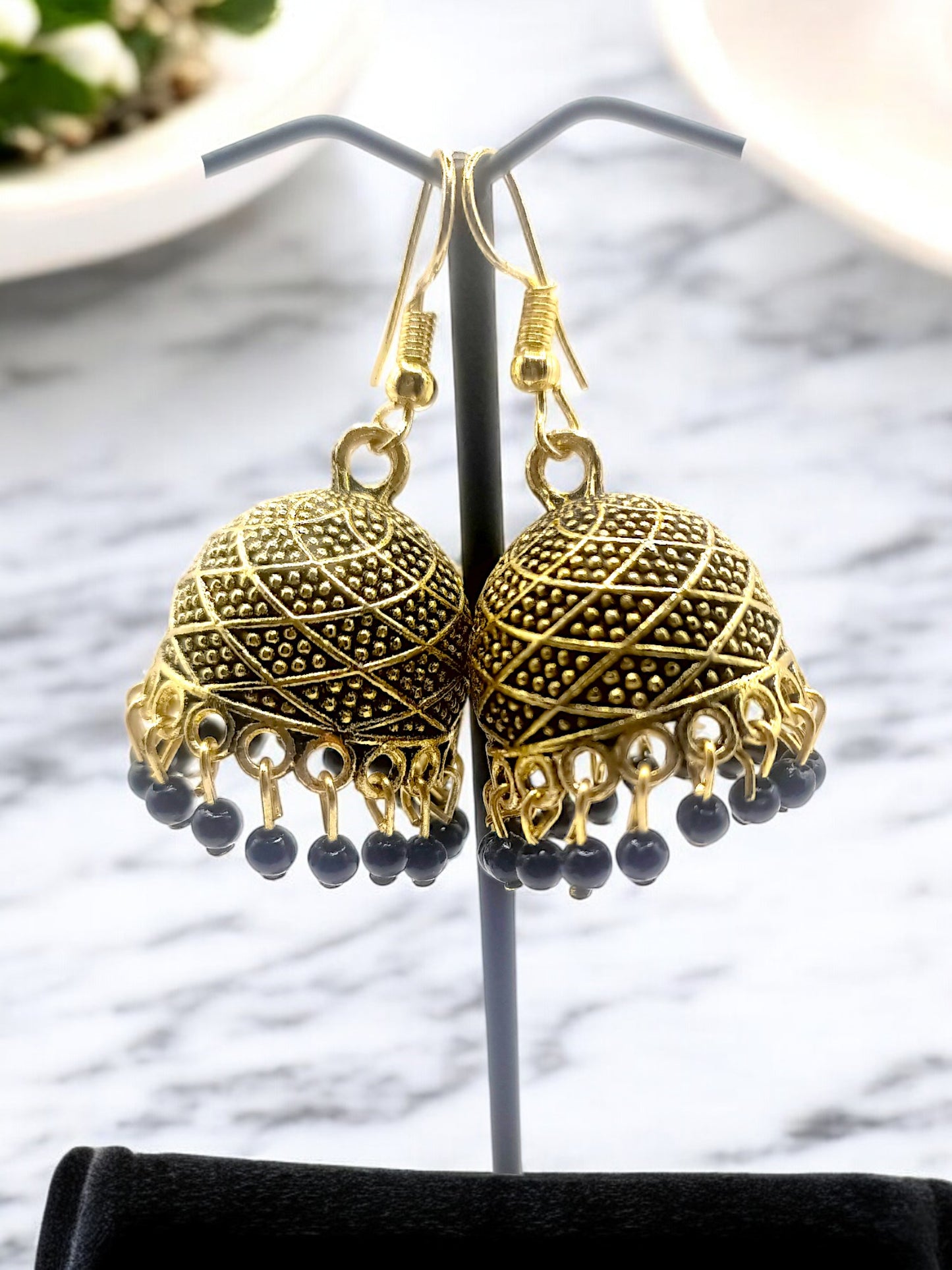 The Midnight Elegance Jhumkay