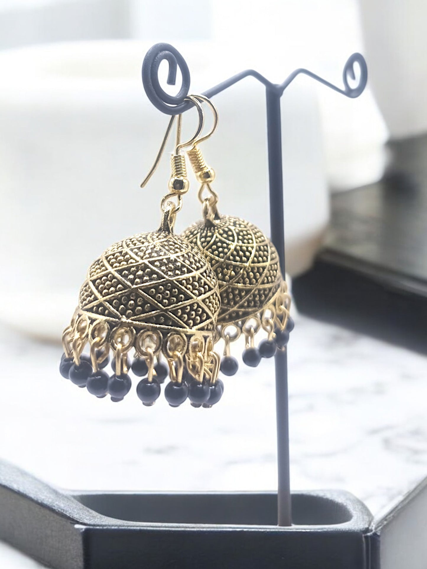 The Midnight Elegance Jhumkay