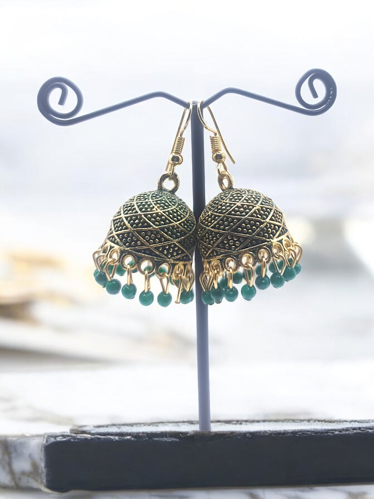 The Midnight Elegance Jhumkay