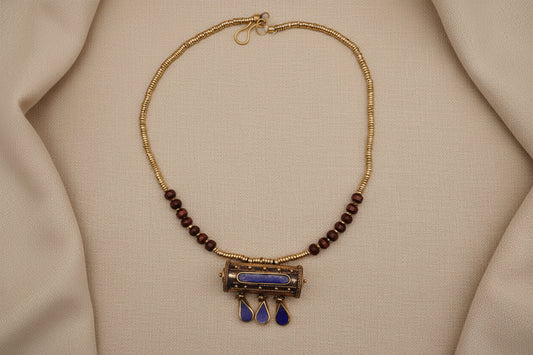 The Nomadic Amulet Pendant Necklace - Blue