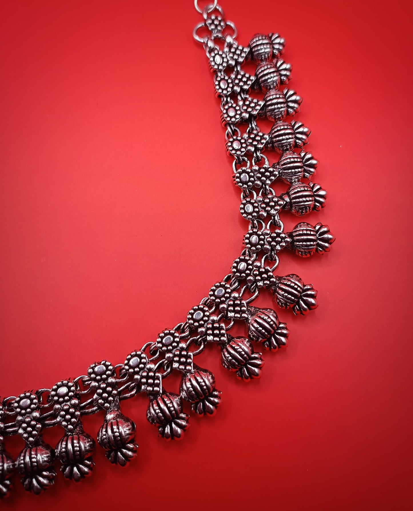 The Floral Heritage Oxidised Necklace