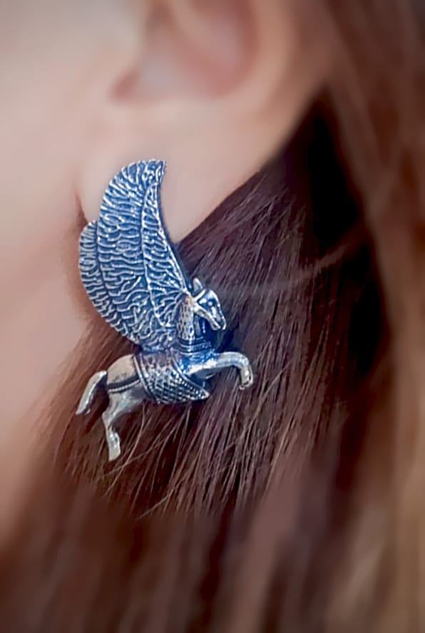 The Winged Pegasus Earrings