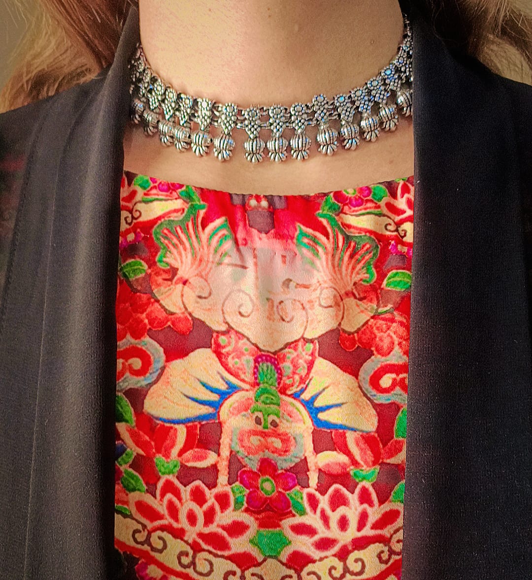 The Floral Heritage Oxidised Necklace