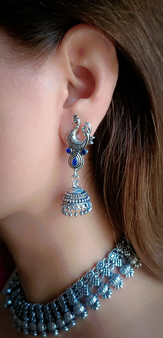 The Royal Peacock Jhumka Earrings