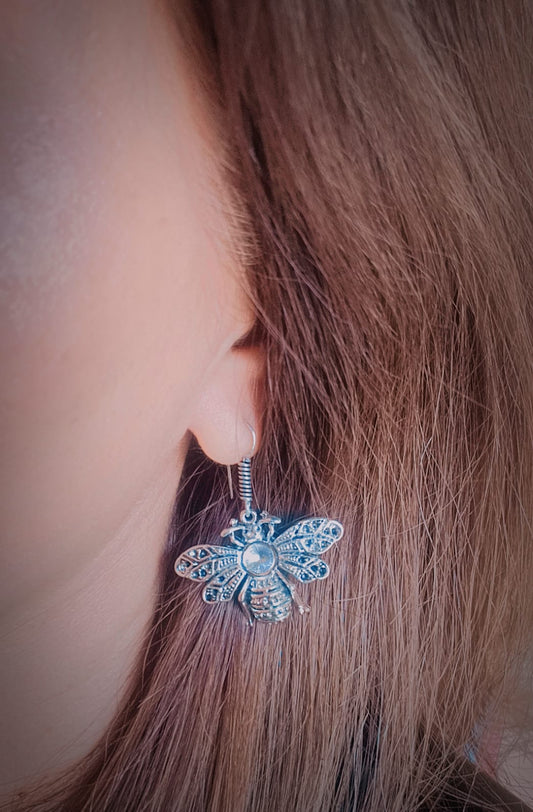 The Radiant Bee Charm Earrings
