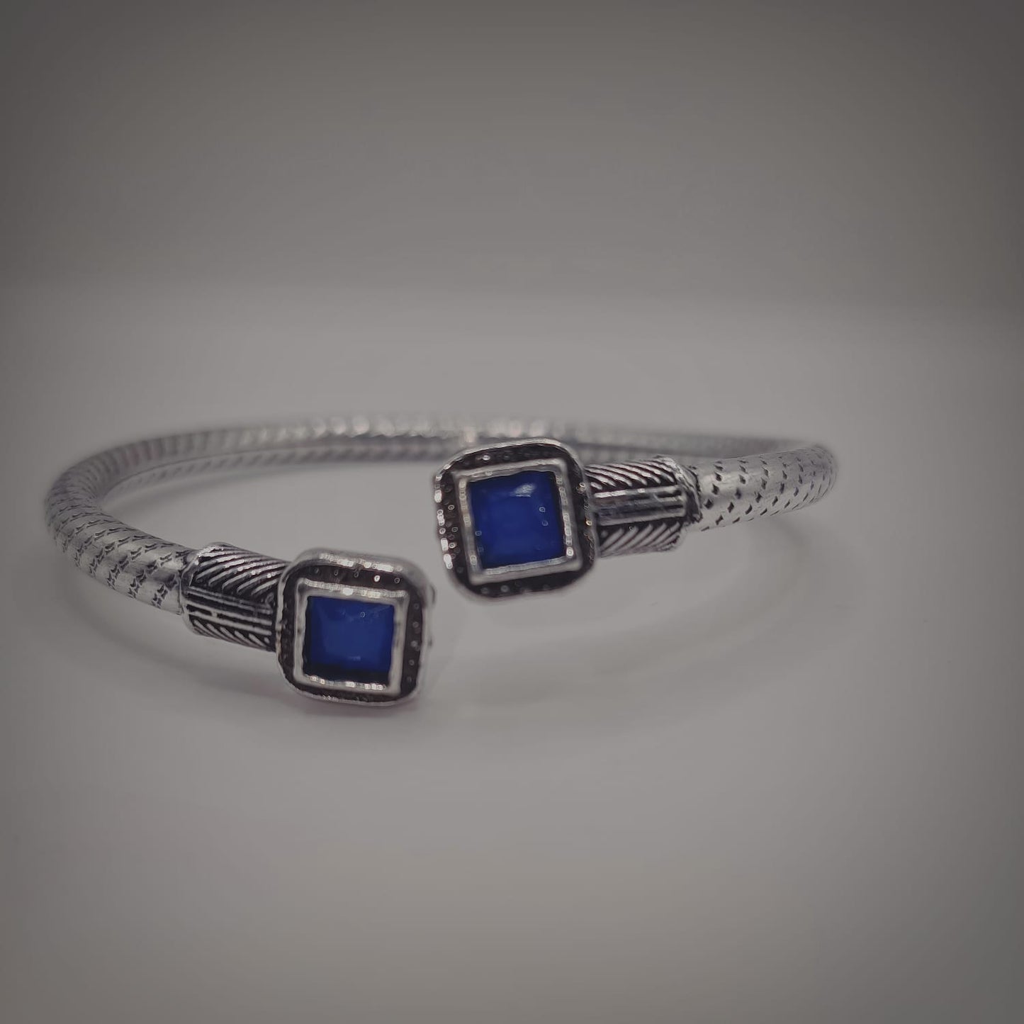 The Twin Gem Cuff - Blue