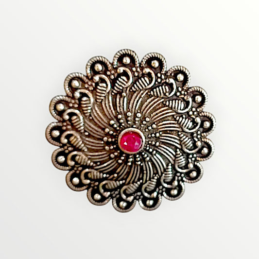 The Radiant Spiral Ring - Red