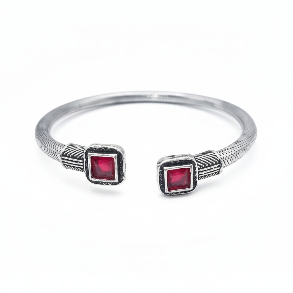 The Twin Gem Cuff - Red