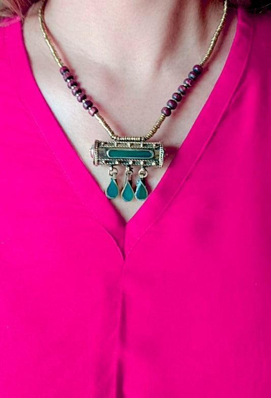 The Nomadic Amulet Pendant Necklace - Green