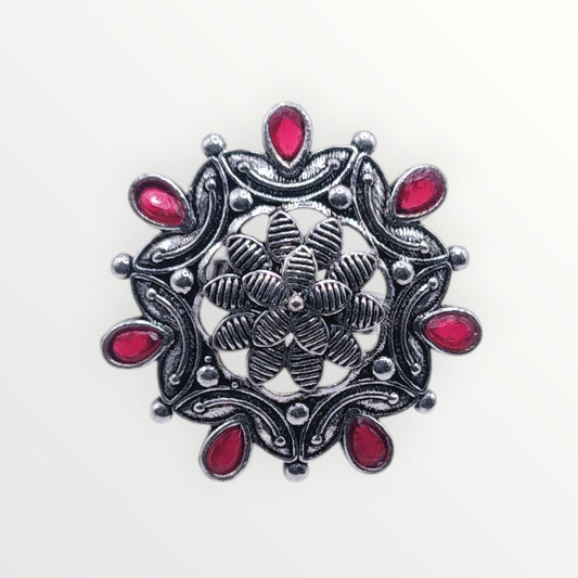The Lush Flora Ring - Red