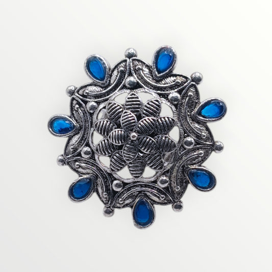 The Lush Flora Ring - Blue