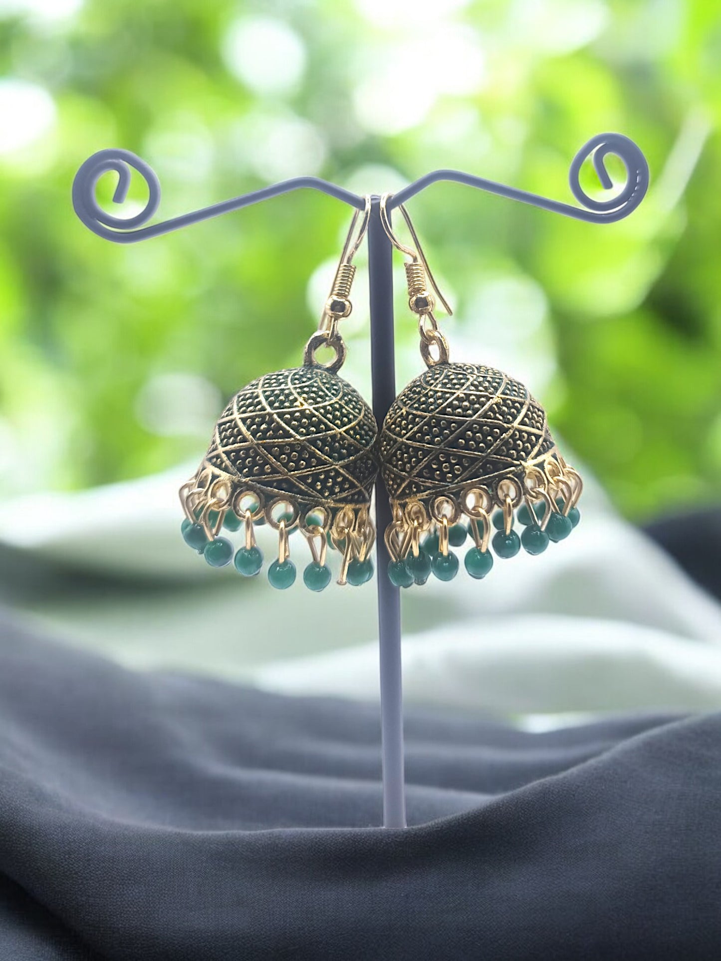 The Midnight Elegance Jhumkay