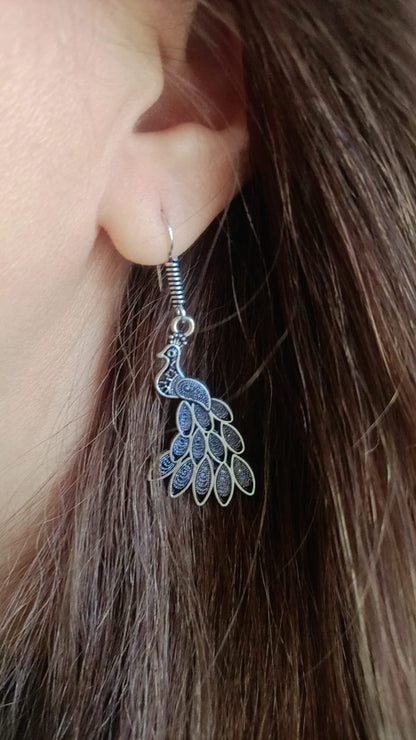 The Majestic Peacock Earrings