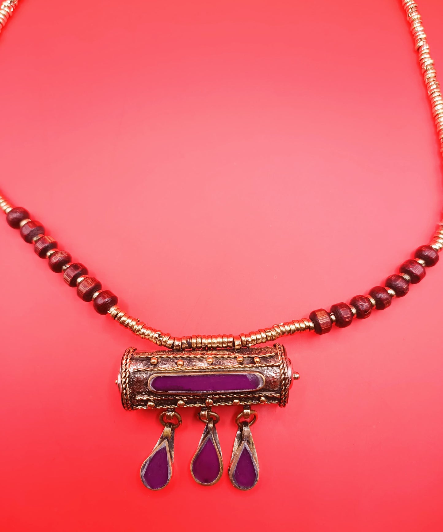 The Nomadic Amulet Pendant Necklace - Purple