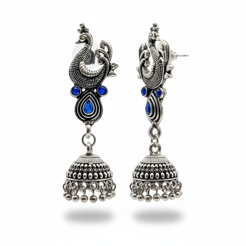 The Royal Peacock Jhumka Earrings