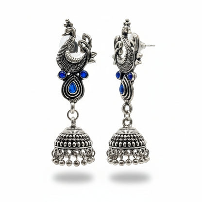 The Royal Peacock Jhumka Earrings