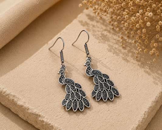 The Majestic Peacock Earrings