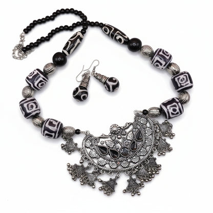 The Majestic Tribal Bead Necklace Set