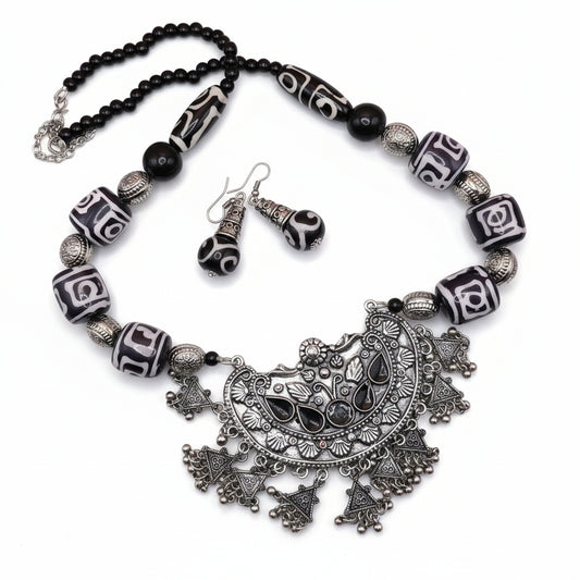 The Majestic Tribal Bead Necklace Set