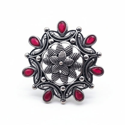 The Lush Flora Ring - Red