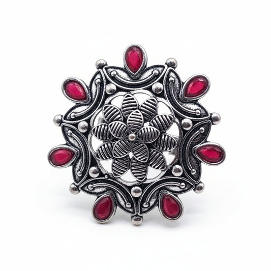 The Lush Flora Ring - Red