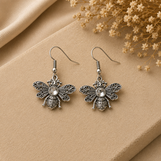 The Radiant Bee Charm Earrings